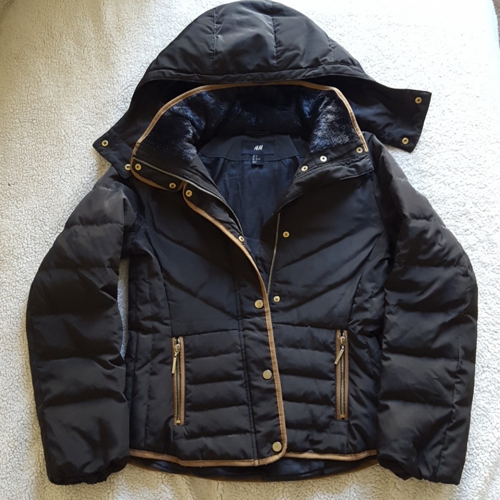 Olive green Down puffer - gently used sz 6
